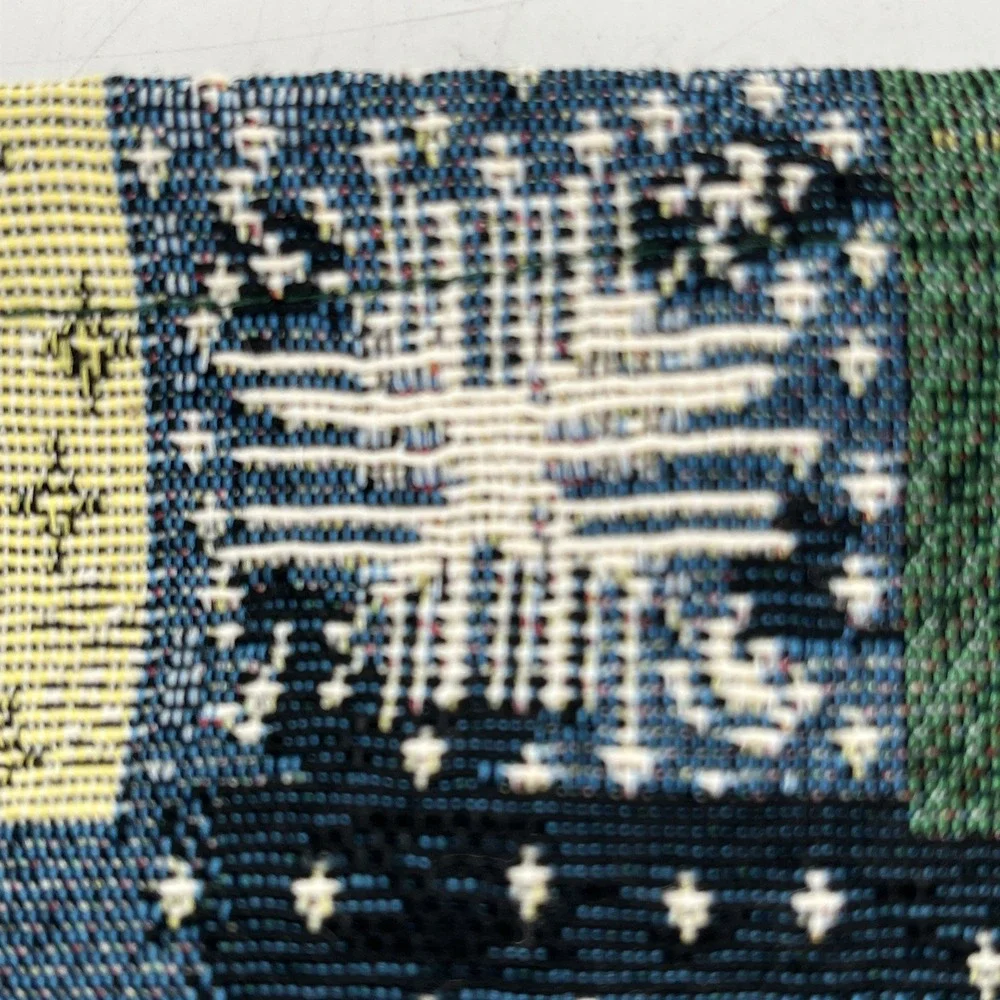 2 Vintage Tapestry Christmas Stockings Whimsy Retro Snowman Lights‎ Quilt 22